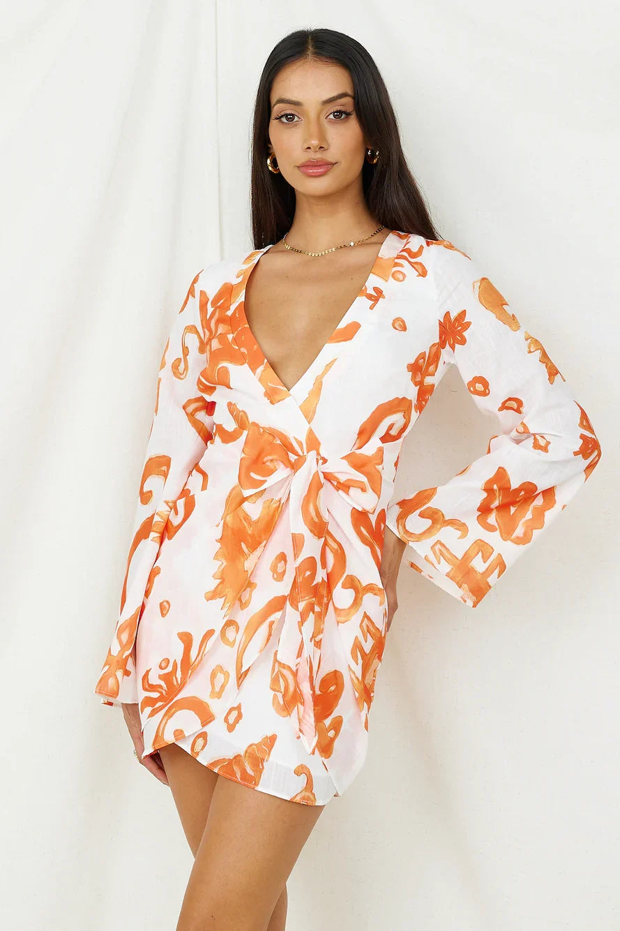 Make It Happen Minikleid Orange