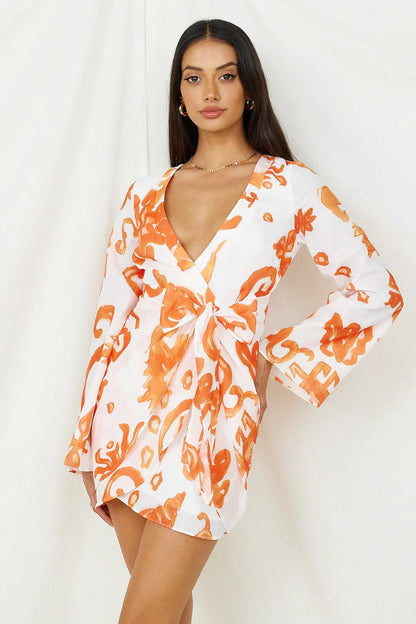 Make It Happen Minikleid Orange