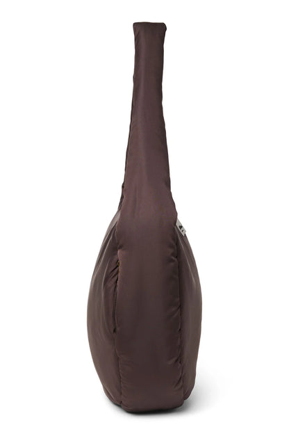 Brown Hearts Puffy Cross Body Bag