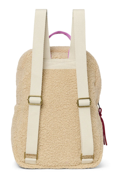 Ecru/Cobalt Teddy Midi Backpack