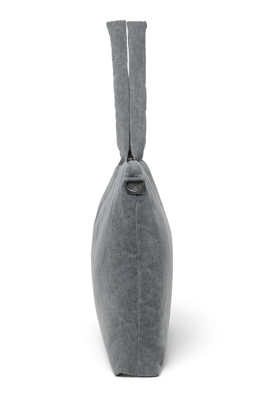 Grey Hearts Denim Diaper Bag
