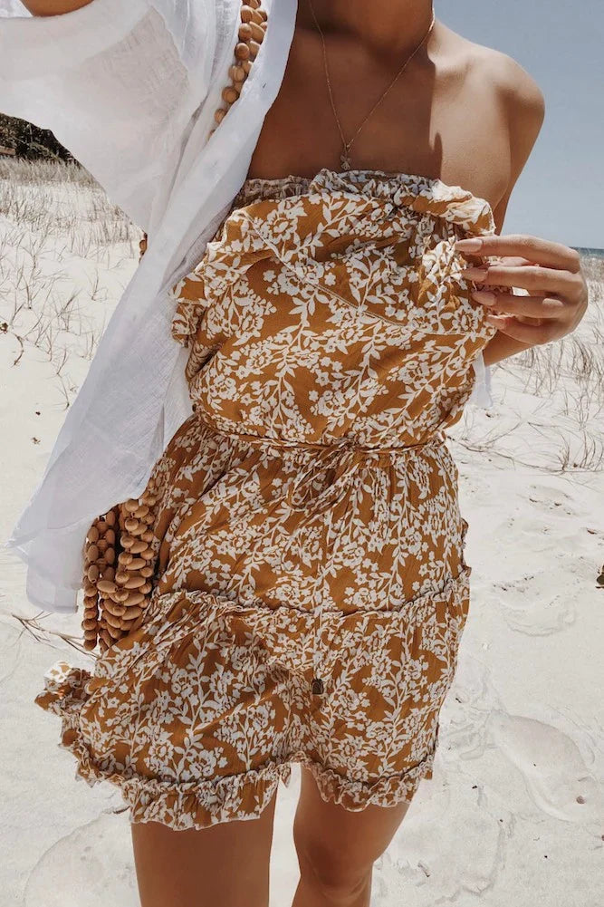 Runaway-Kleid Senf