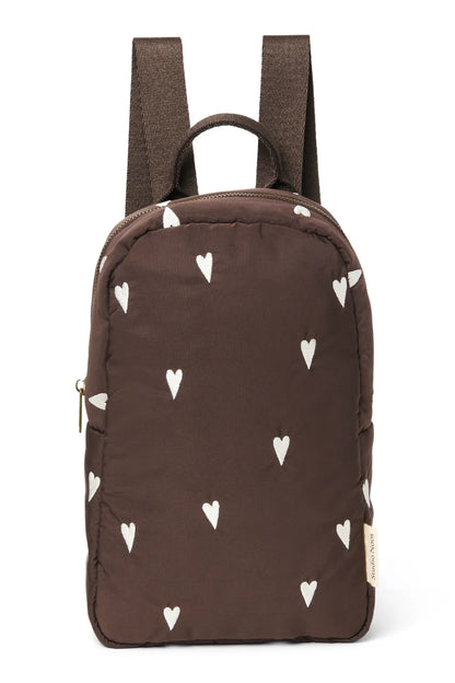 Purple Hearts Puffy Mini Backpack