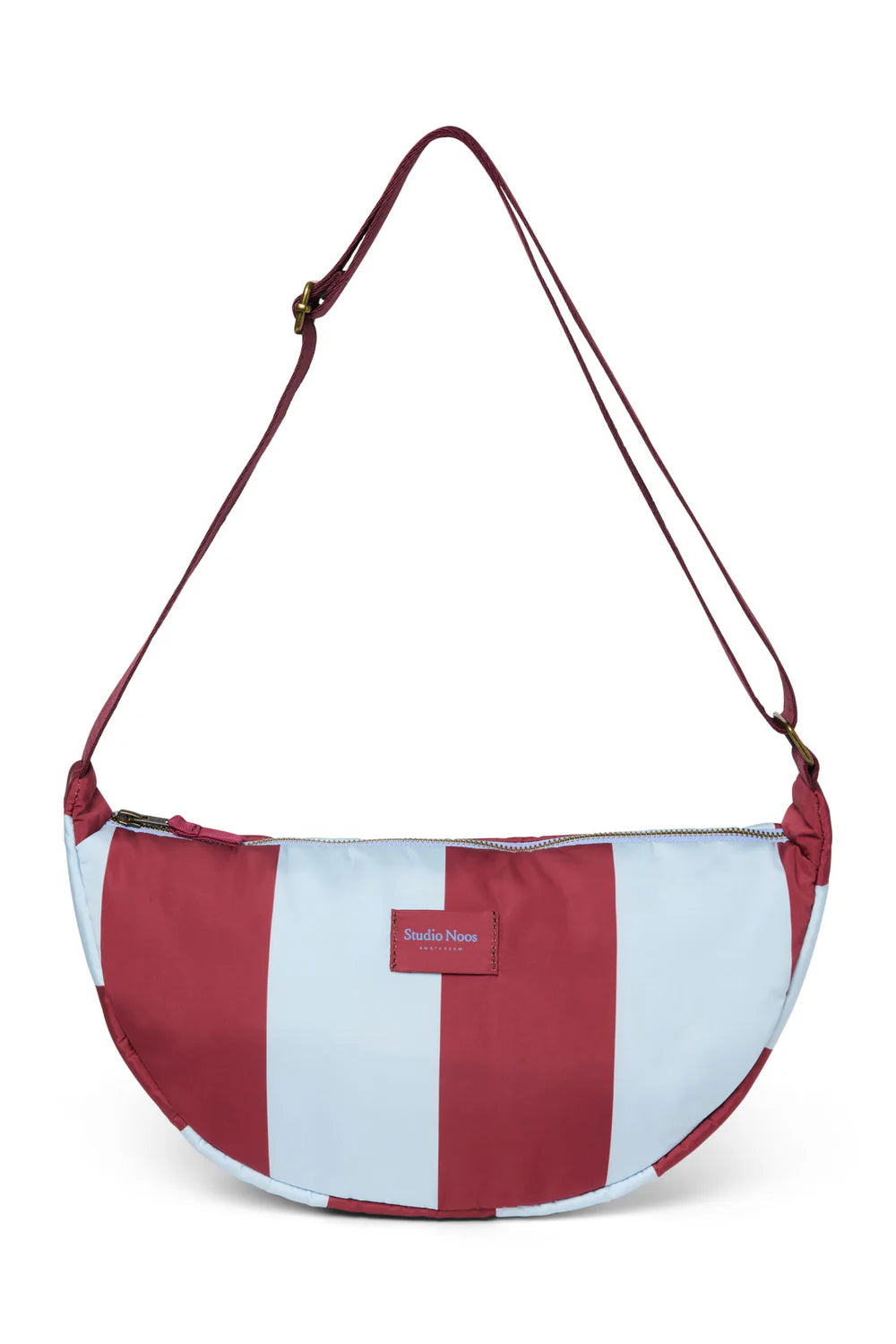 Bordeaux/Light Blue Bold Stripe Adult Fanny Pack