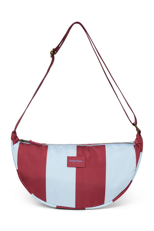 Bordeaux/Light Blue Bold Stripe Adult Fanny Pack