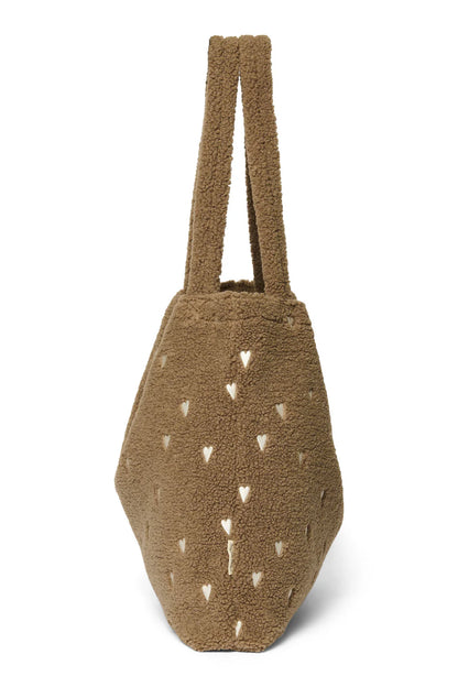 Ecru Hearts Teddy Mom Bag