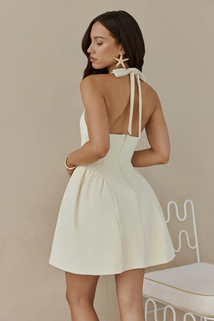 Trägerloses Mini-Kleid „Starry Eyes“ in Gelb