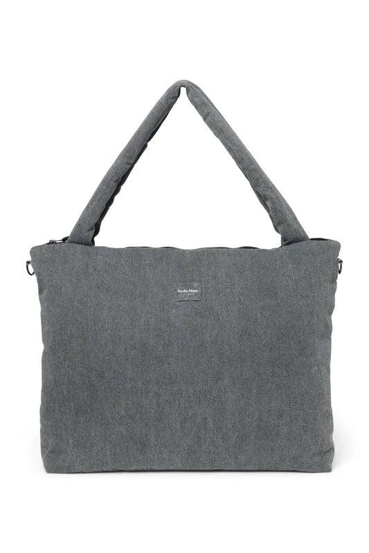 Grey Denim Diaper Bag