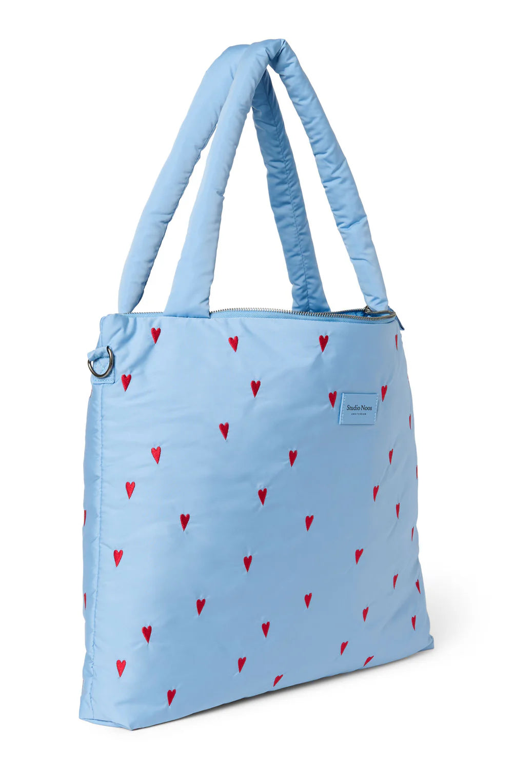 Purple Hearts Puffy Diaper Bag