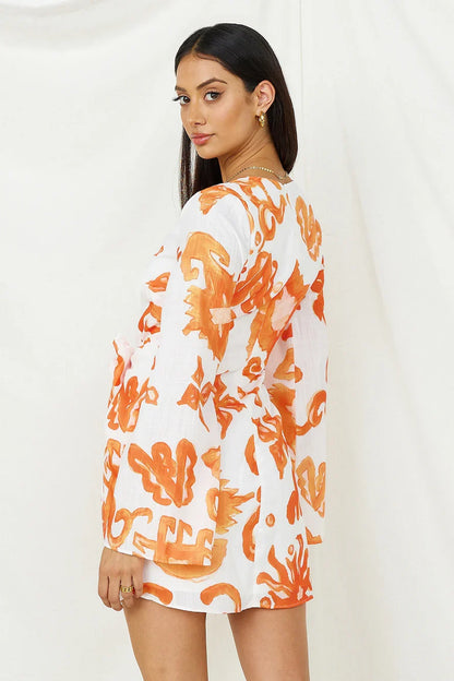 Make It Happen Minikleid Orange