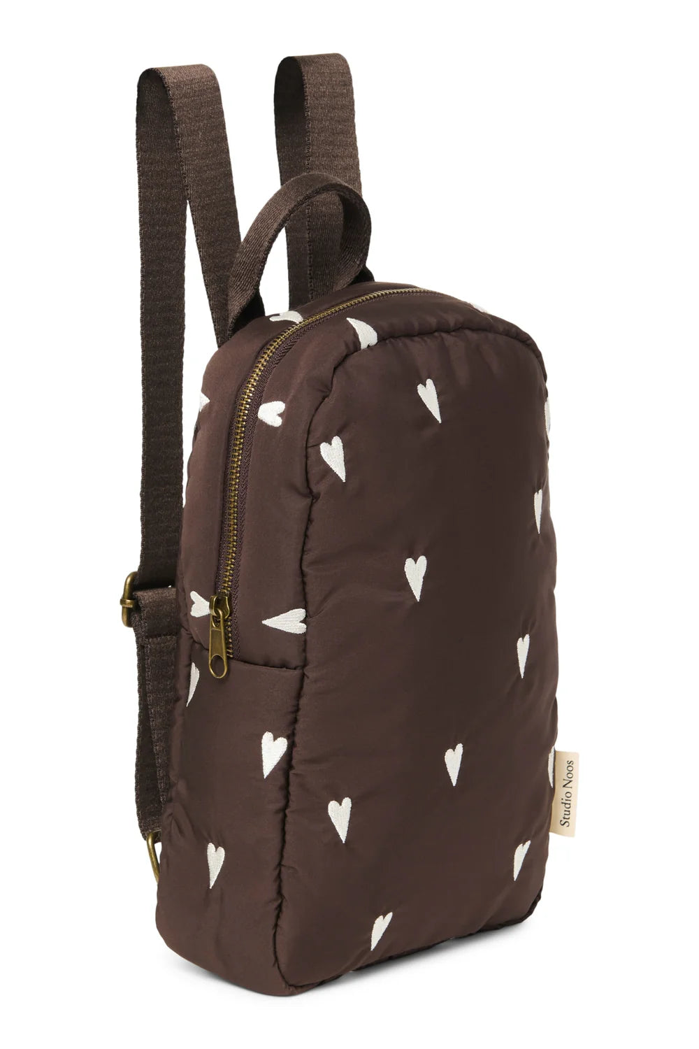 Light Blue Hearts Puffy Mini Backpack