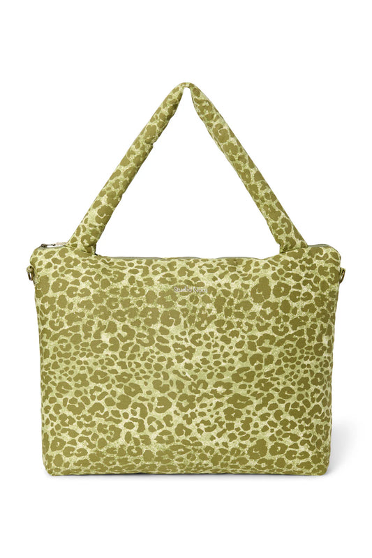 Grüne Leoparden-Baumwollwickeltasche