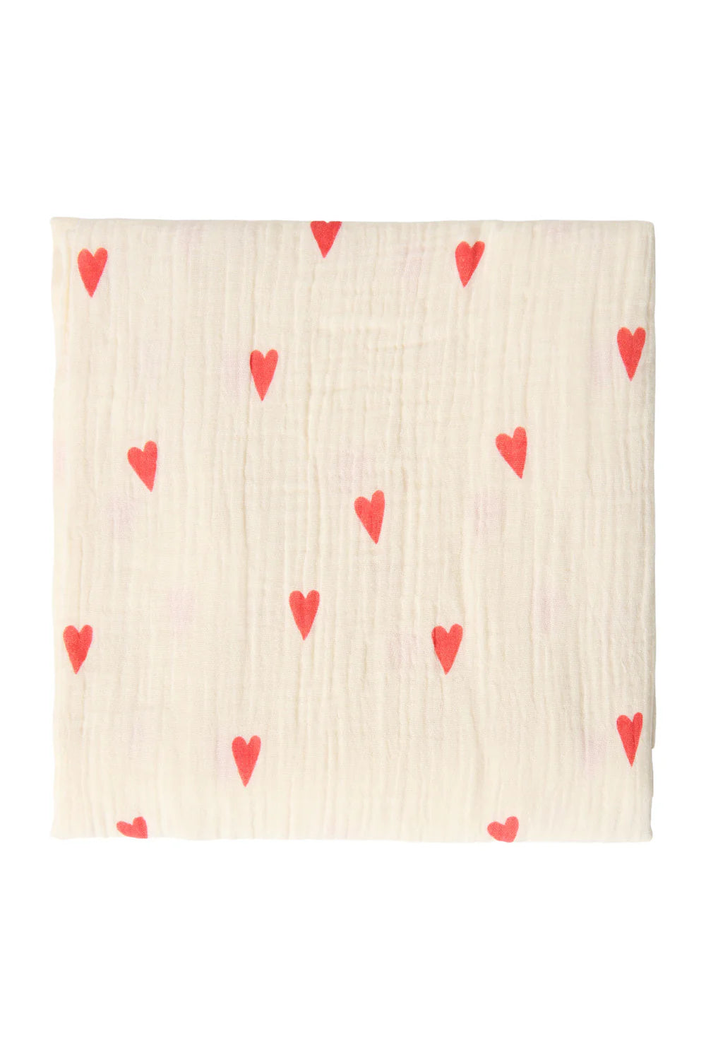 Green Hearts Swaddle Print Large