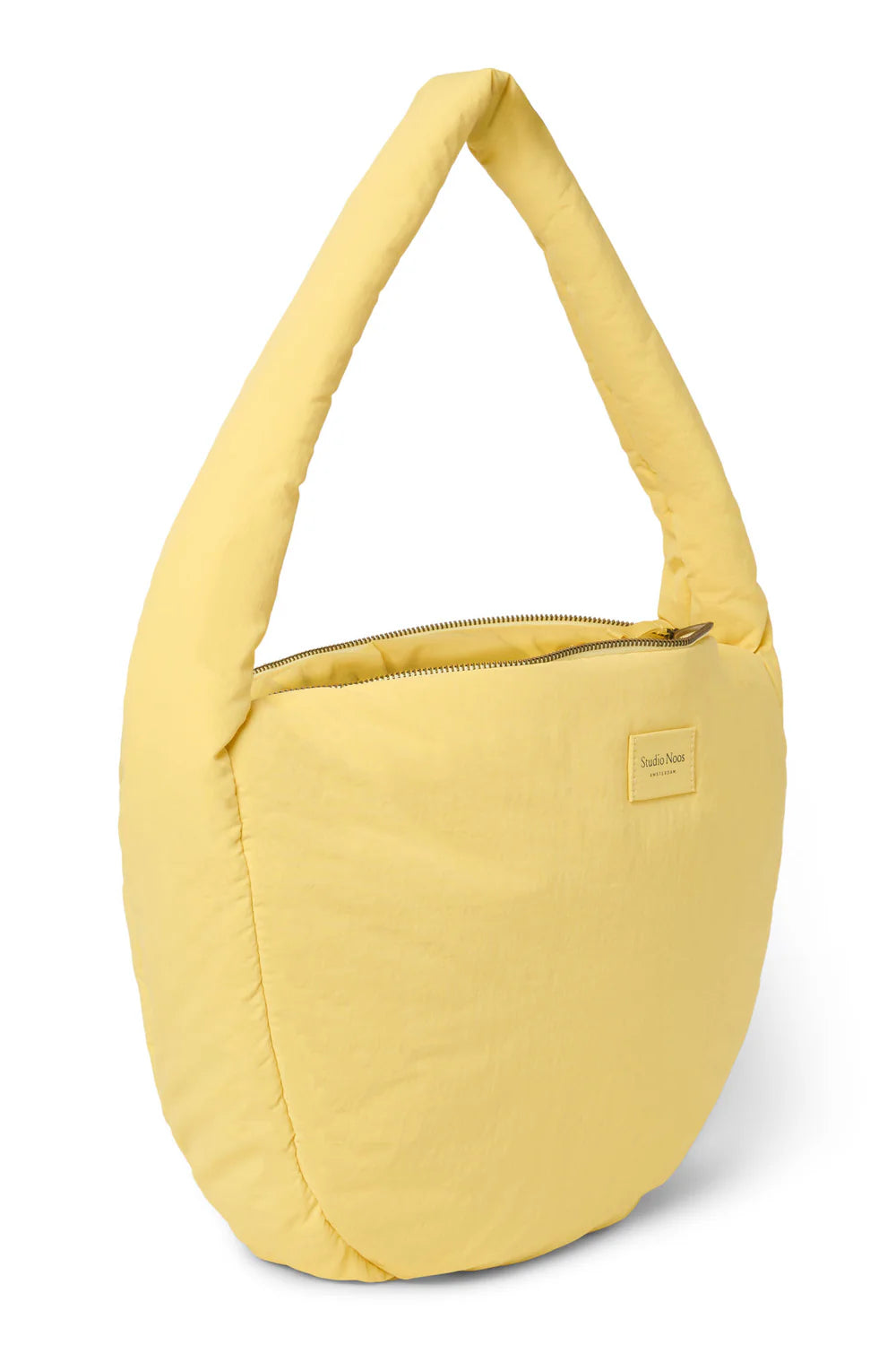 Butter Yellow Textured Puffy Cross Body Bag
