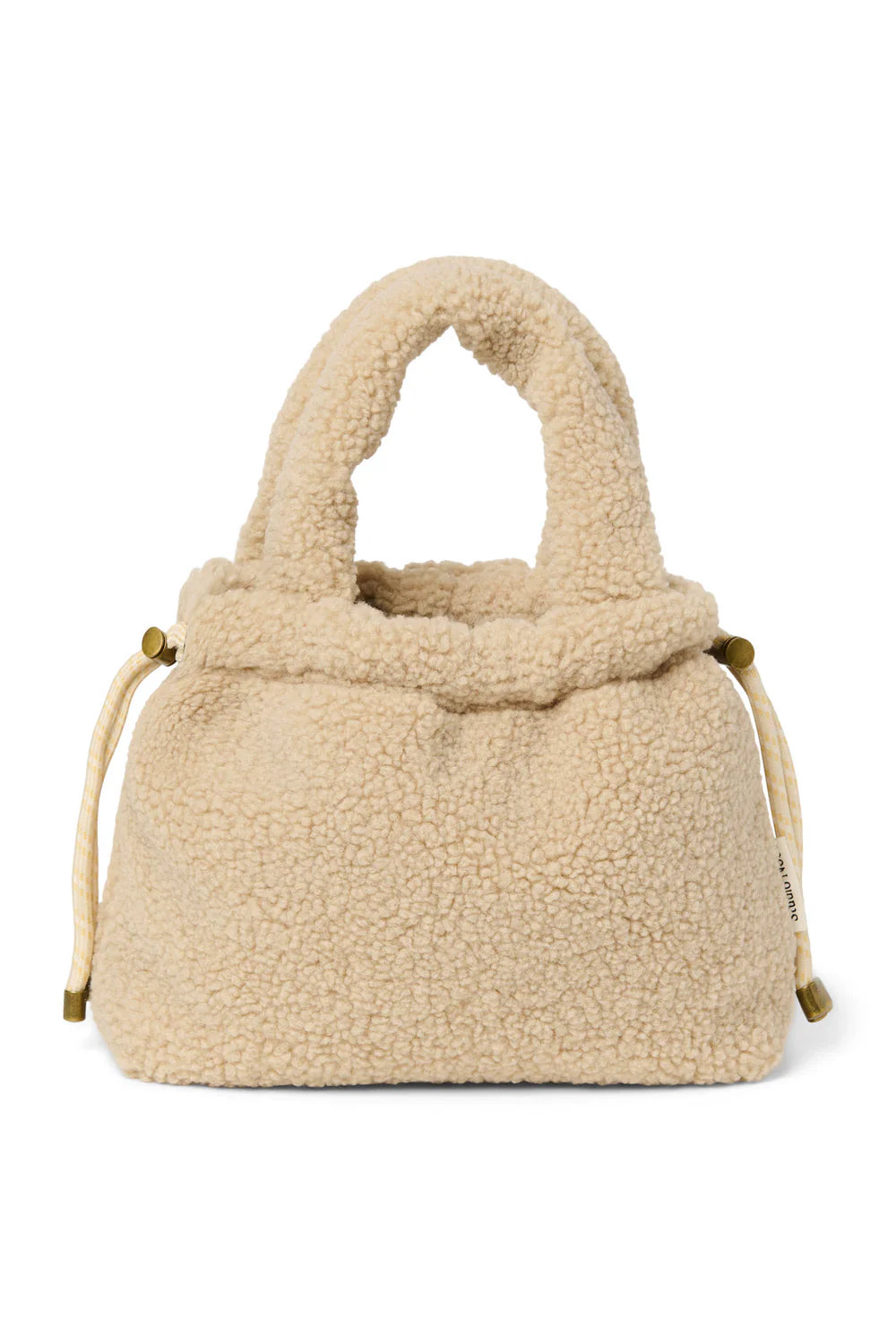 Ecru Teddy Mini Drawstring Bag