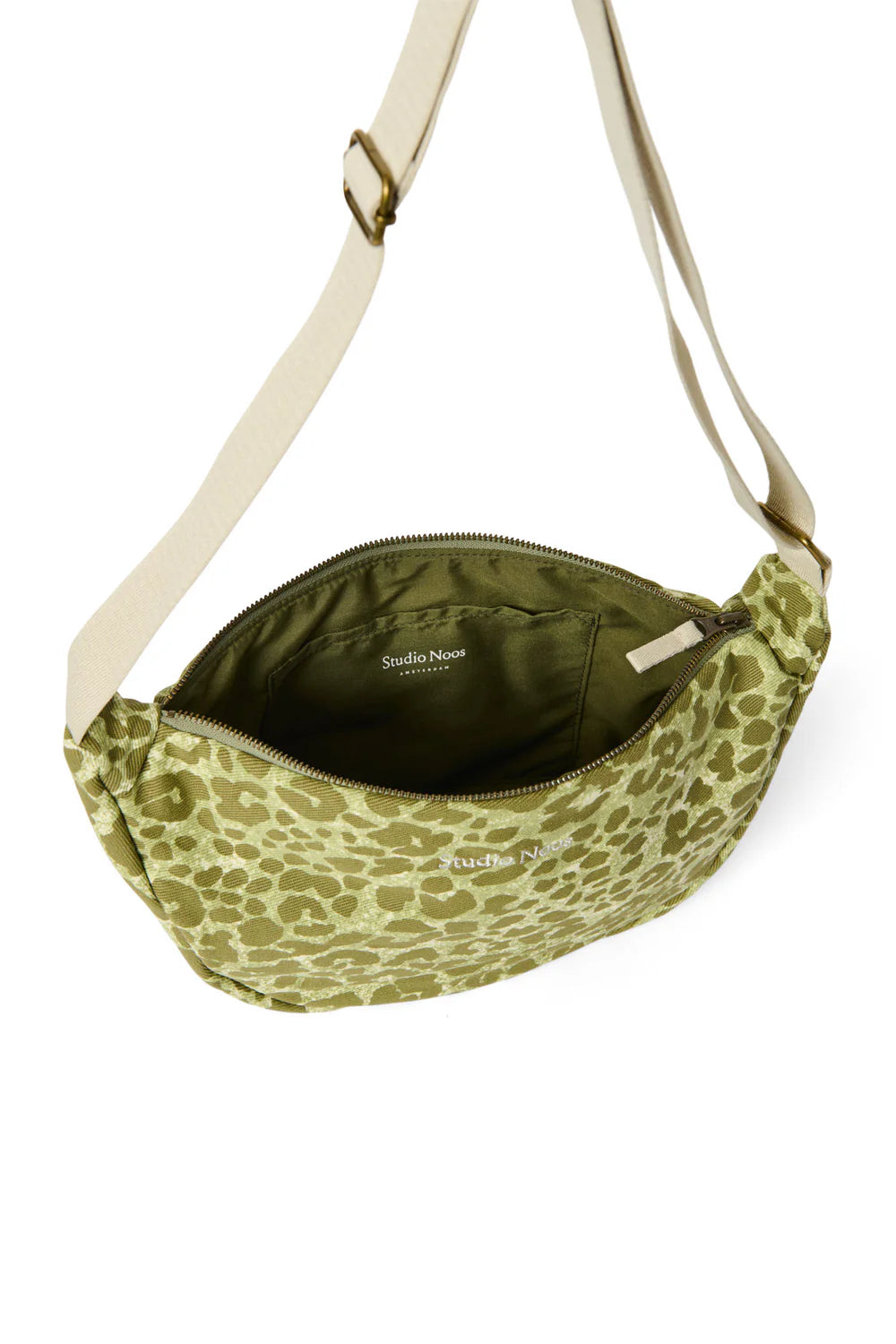 Green Leopard Cotton Adult Fanny Pack