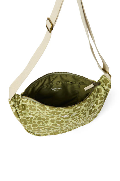 Green Leopard Cotton Adult Fanny Pack