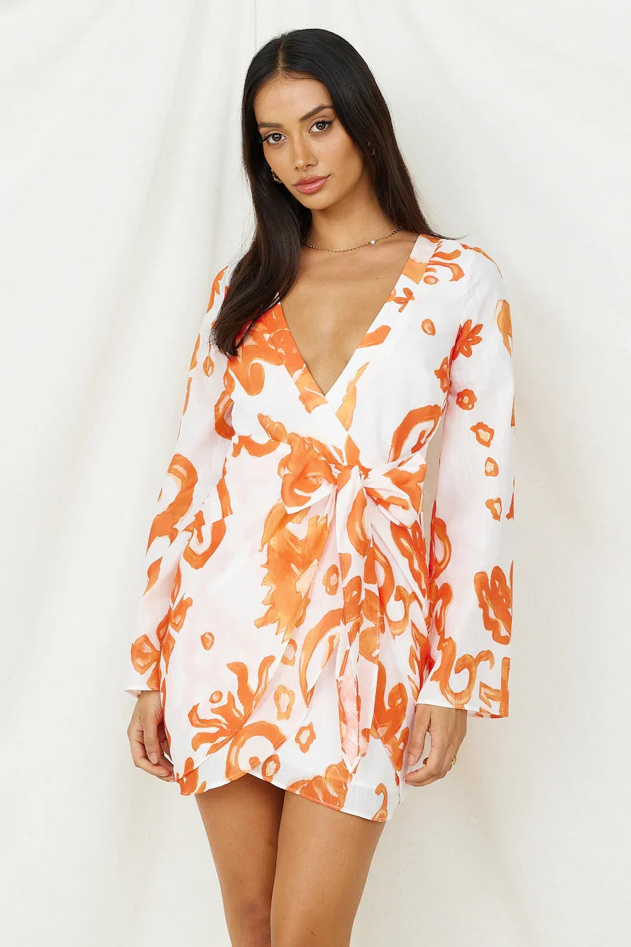 Make It Happen Minikleid Orange