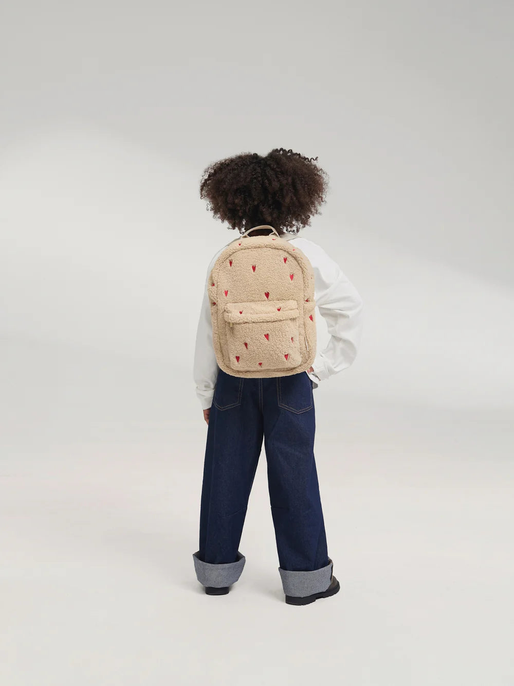 Ecru Hearts Teddy Midi Backpack