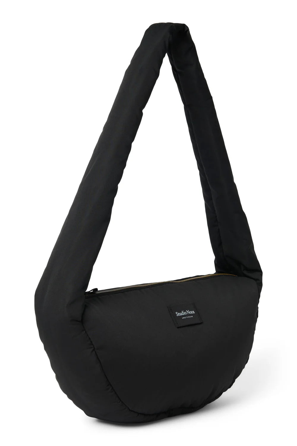 Black Puffy Mini Cross Body Bag
