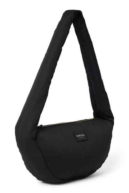 Black Puffy Mini Cross Body Bag