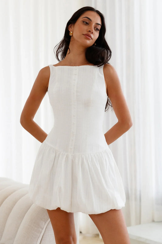 Zartes Mini-Kleid Weiß