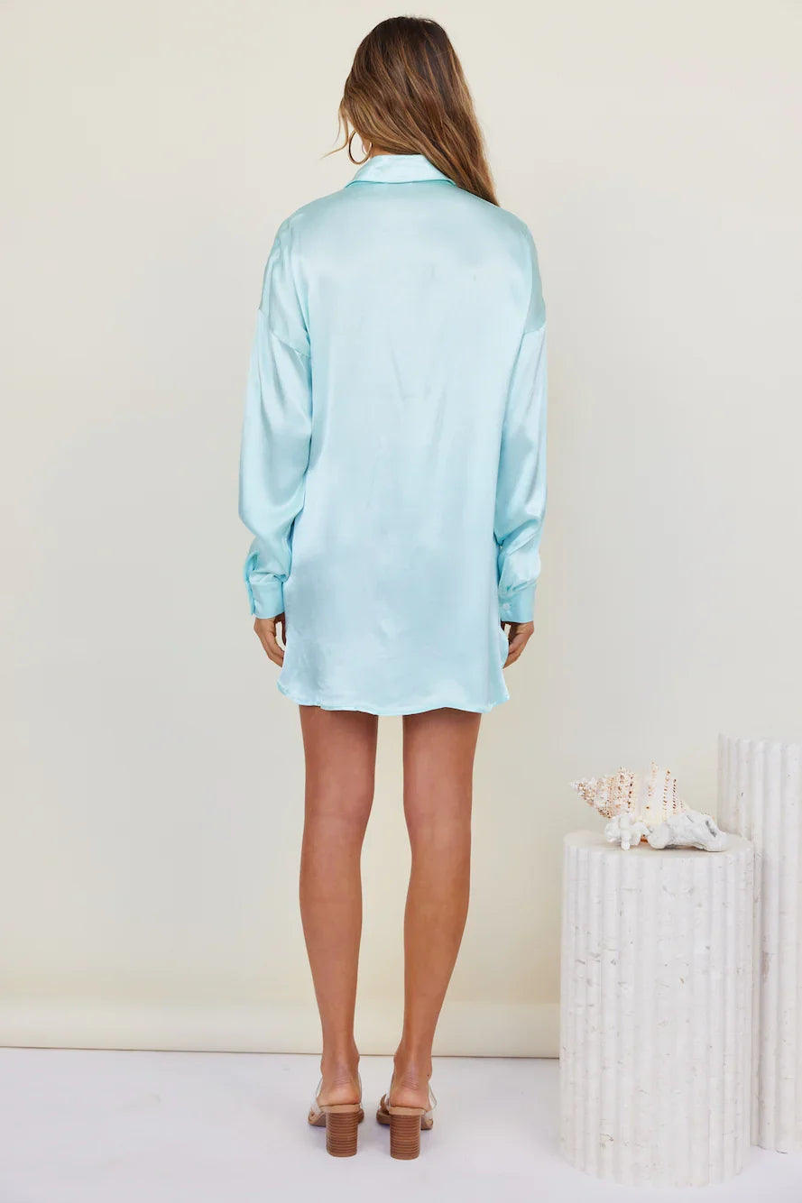 SNDYS Mystic Hemdblusenkleid Sky
