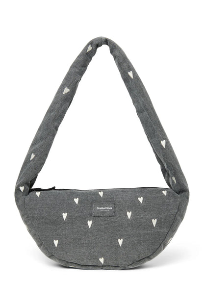 Grey Denim Mini Cross Body Bag
