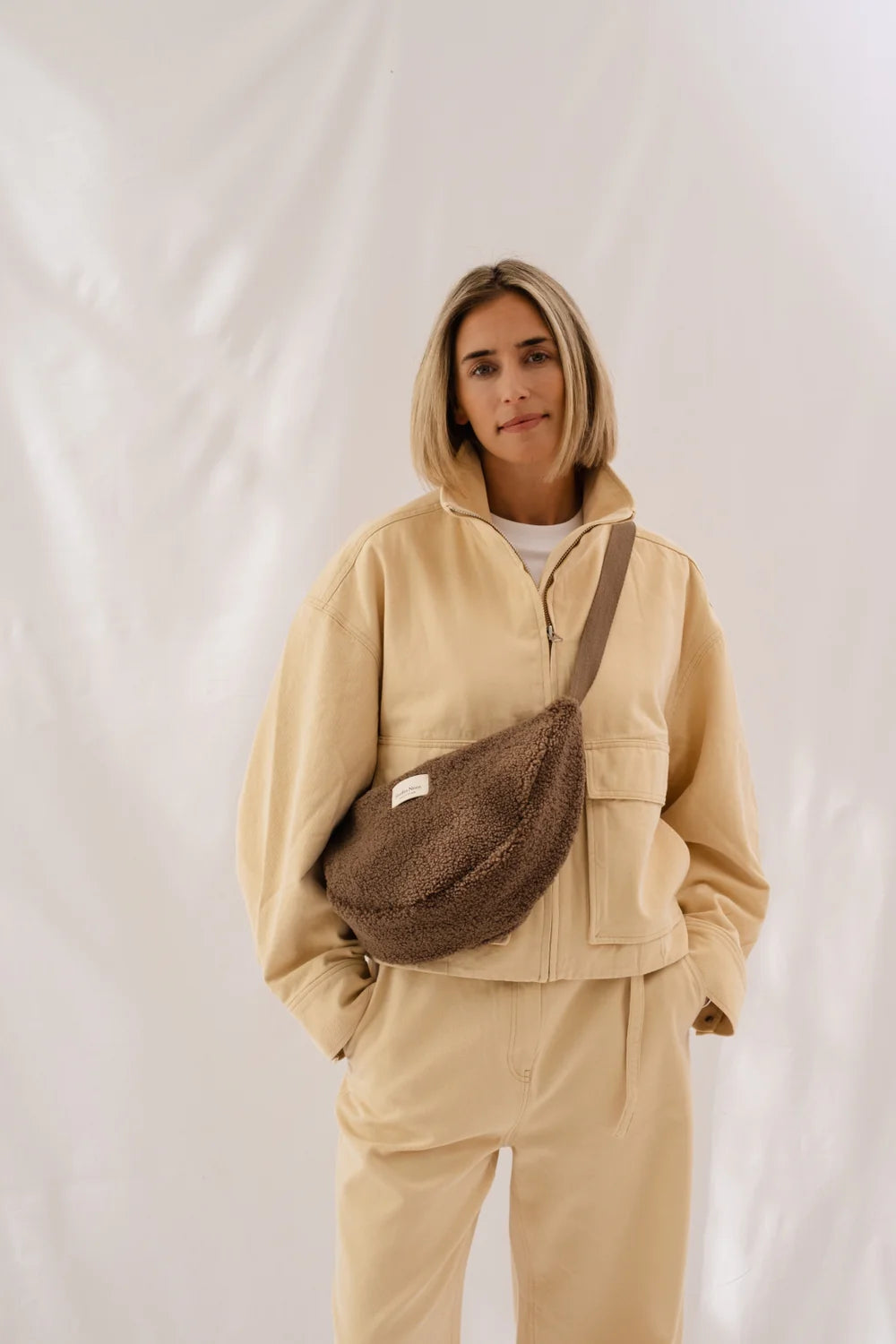 Brown Hearts Teddy Adult Fanny Pack