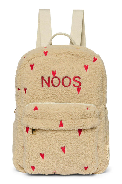 Brown Hearts Teddy Midi Backpack