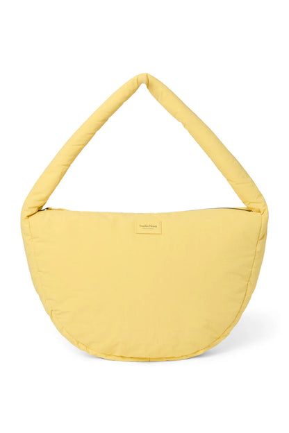Butter Yellow Textured Puffy Cross Body Bag