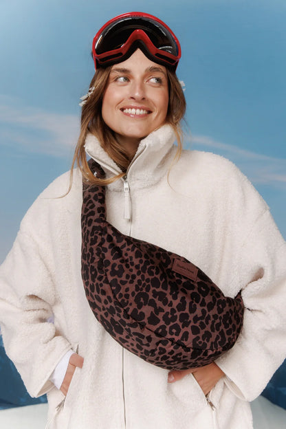 Red Leopard Puffy Mini Cross Body Bag
