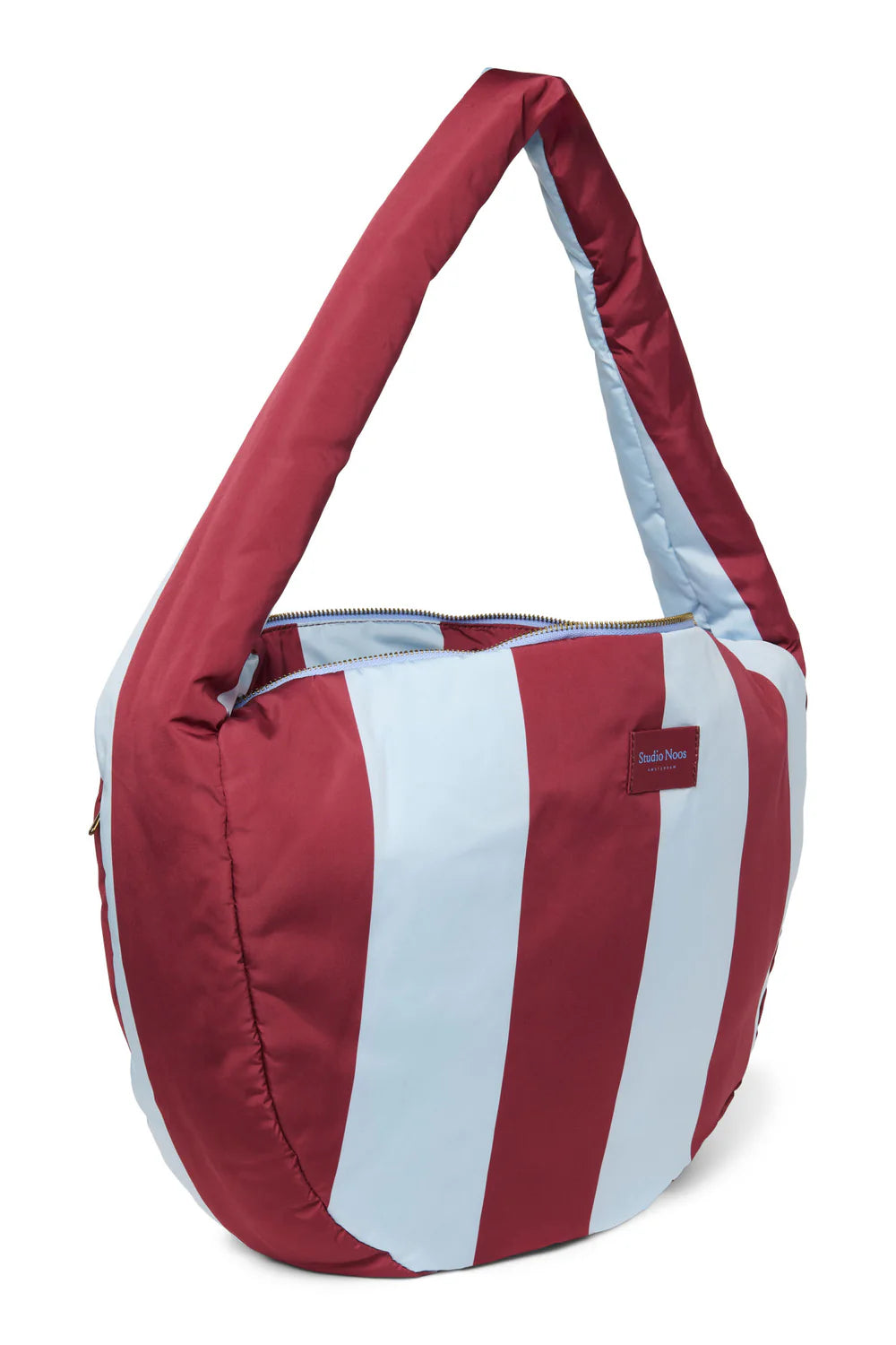 Bordeaux/Light Blue Bold Stripe Cross Body Bag