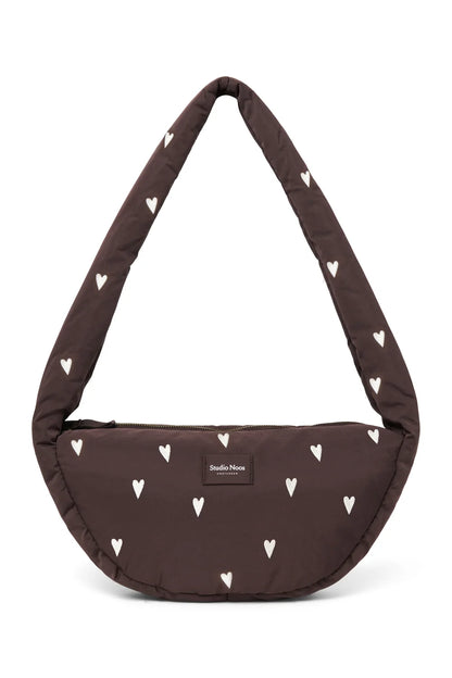 Purple Hearts Puffy Mini Cross Body Bag