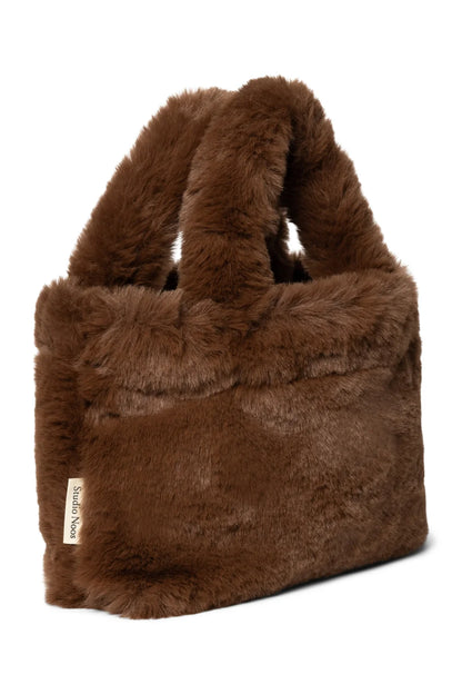 Brown Faux Fur Mini Handbag
