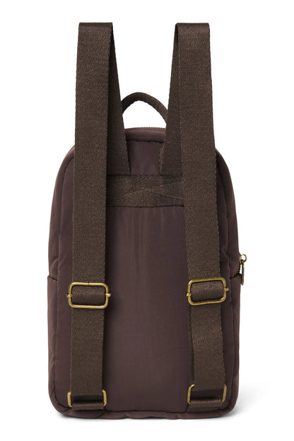 Brown Puffy Mini Backpack