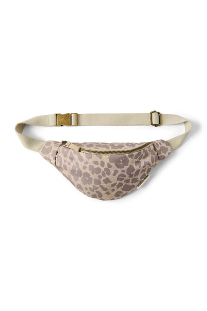 Beige Leopard Puffy Mini Fanny Pack