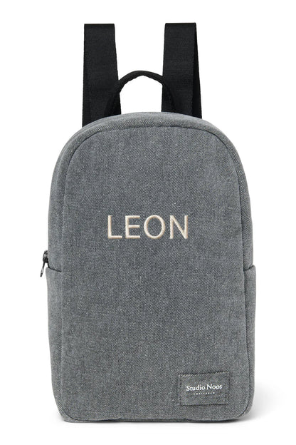 Grey Denim Mini Backpack