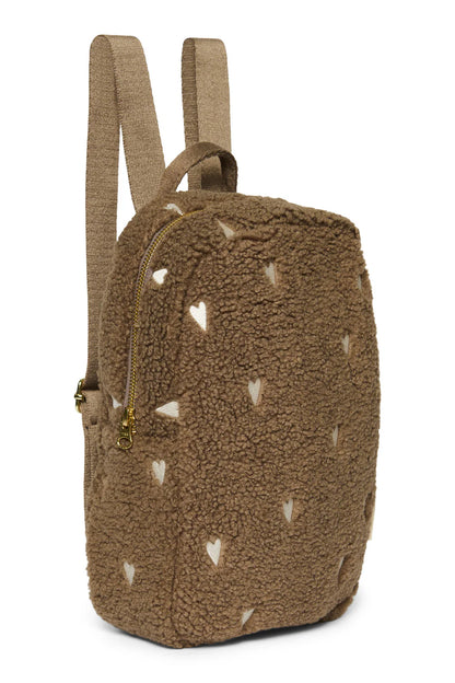 Brown Hearts Teddy Mini Backpack