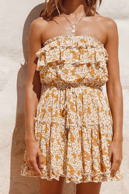 Runaway-Kleid Senf
