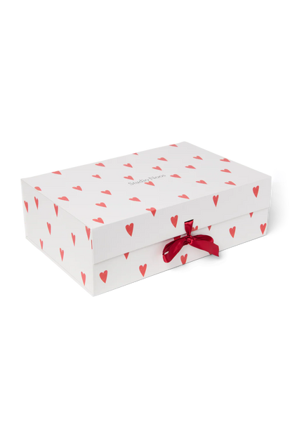 White Hearts Gift Box L