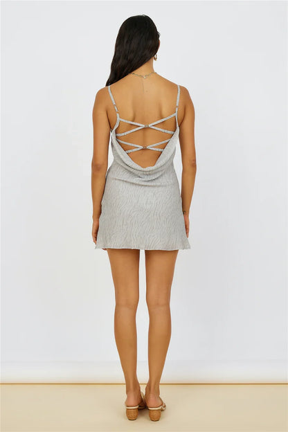 Frühlingsliebe Kleid Grau