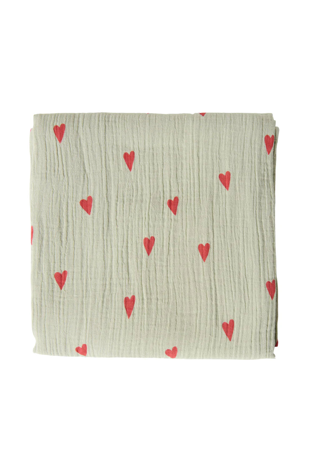 Light Blue Hearts Swaddle Print Large