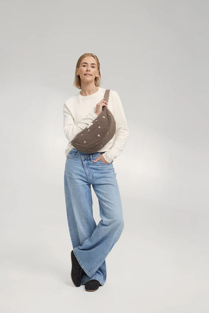 Brown Hearts Teddy Adult Fanny Pack