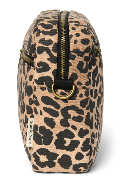 Brown Leopard Cotton Stroller Organizer