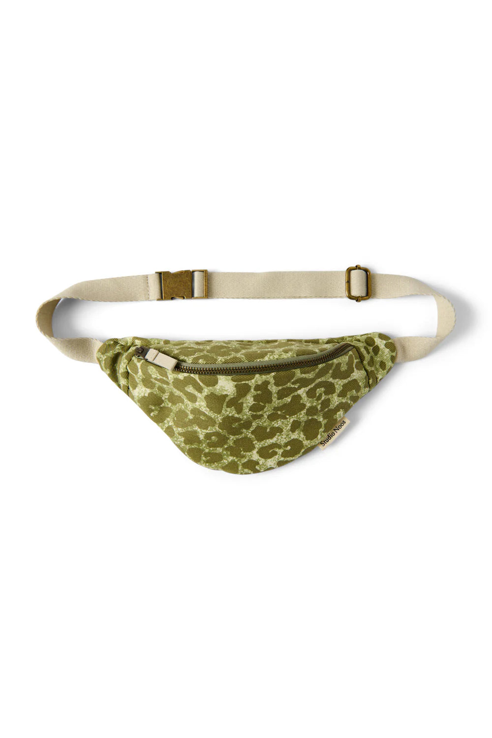 Green Leopard Cotton Mini Fanny Pack