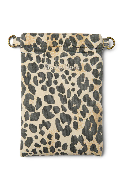 Leopard Handytasche aus weicher Baumwolle
