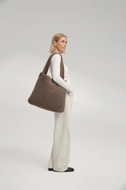Ecru Hearts Teddy Mom Bag