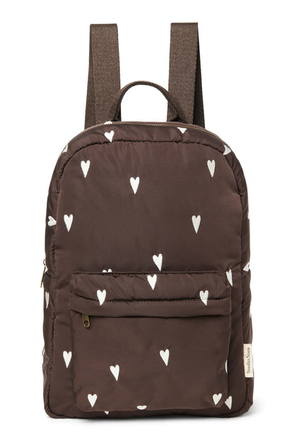 Brown Puffy Midi Backpack