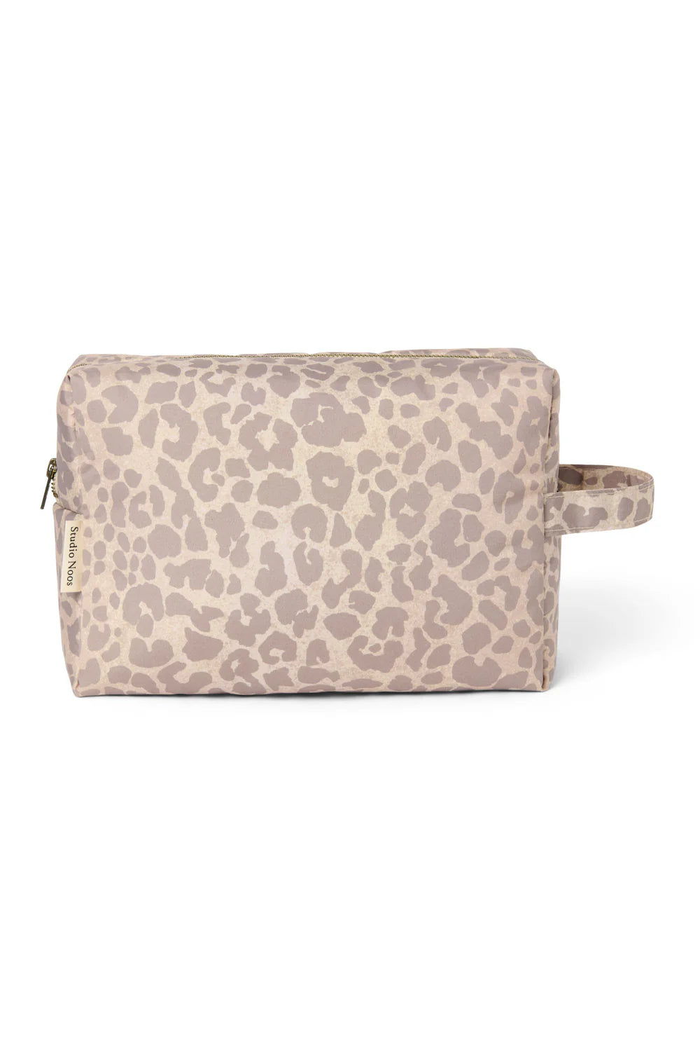 Beige Leopard Puffy Toiletry Bag